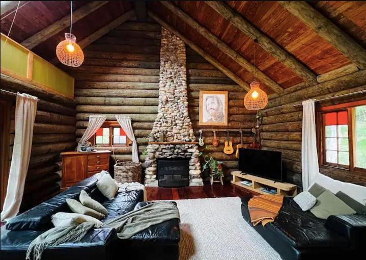 Coromandel Secluded Log Cabin Retreat Hikuai Exterior foto